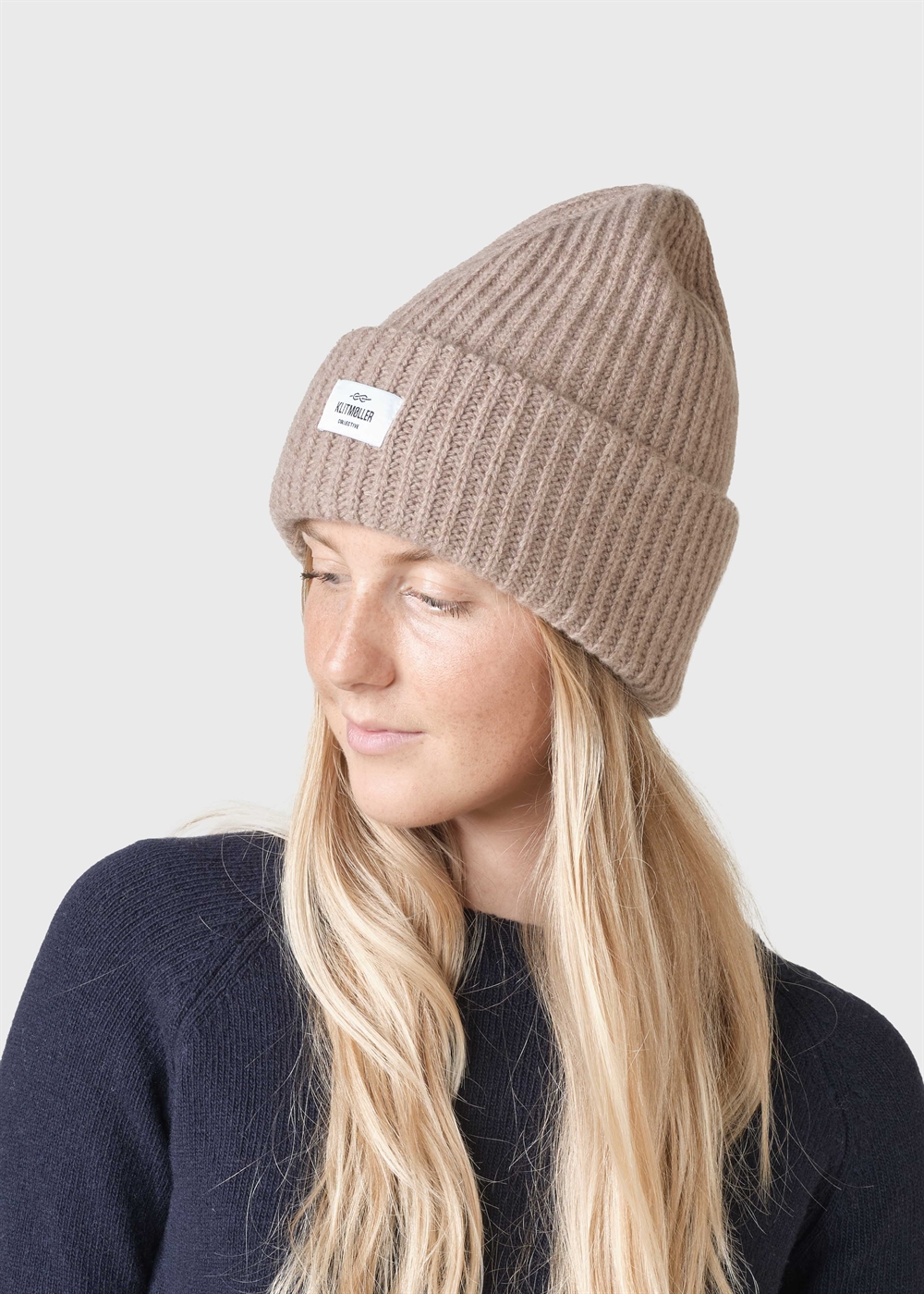 Klitmøller Collective - Woman\'s, Wide Rib Beanie - Sand