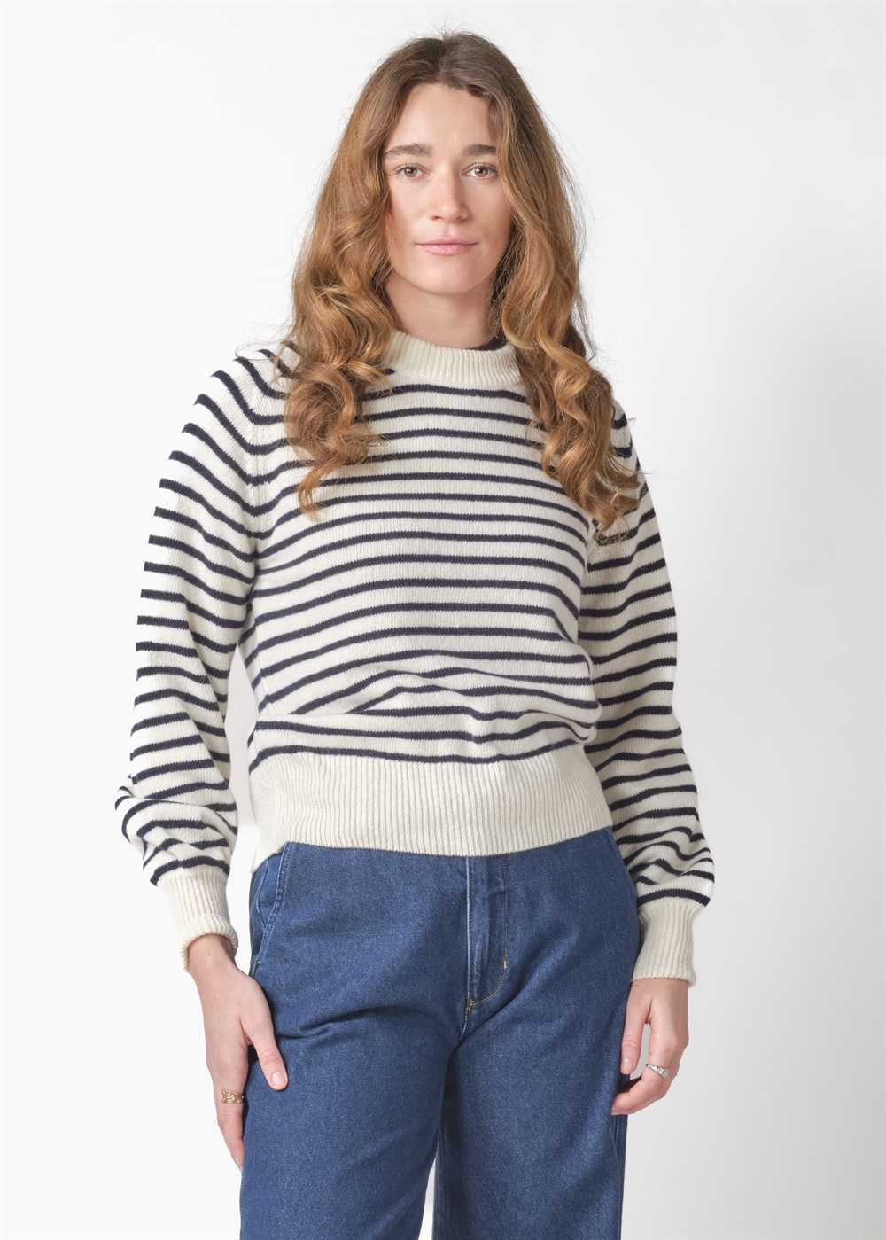 Klitmøller Collective Ivy knit -Cream/navy