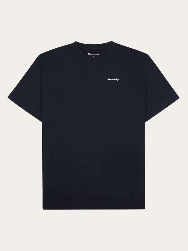 KnowledgeCotton Apparel Regenerative Organic Cotton Back Print T-Shirt GOTS - Night Sky