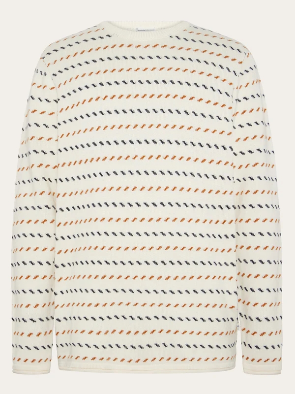 KnowledgedCotton Apparel Organic Cotton Jacquard Knit - Egret