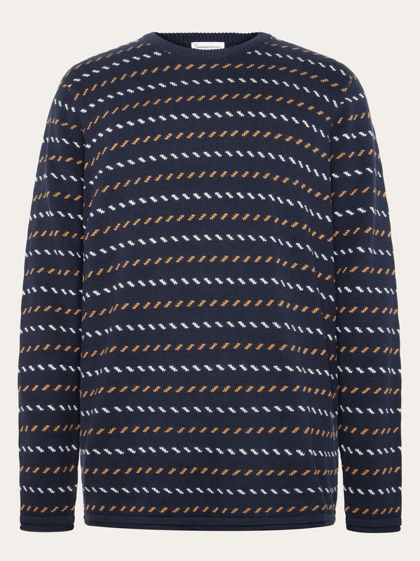 KnowledgedCotton Apparel Organic Cotton Jacquard Knit - Night Sky