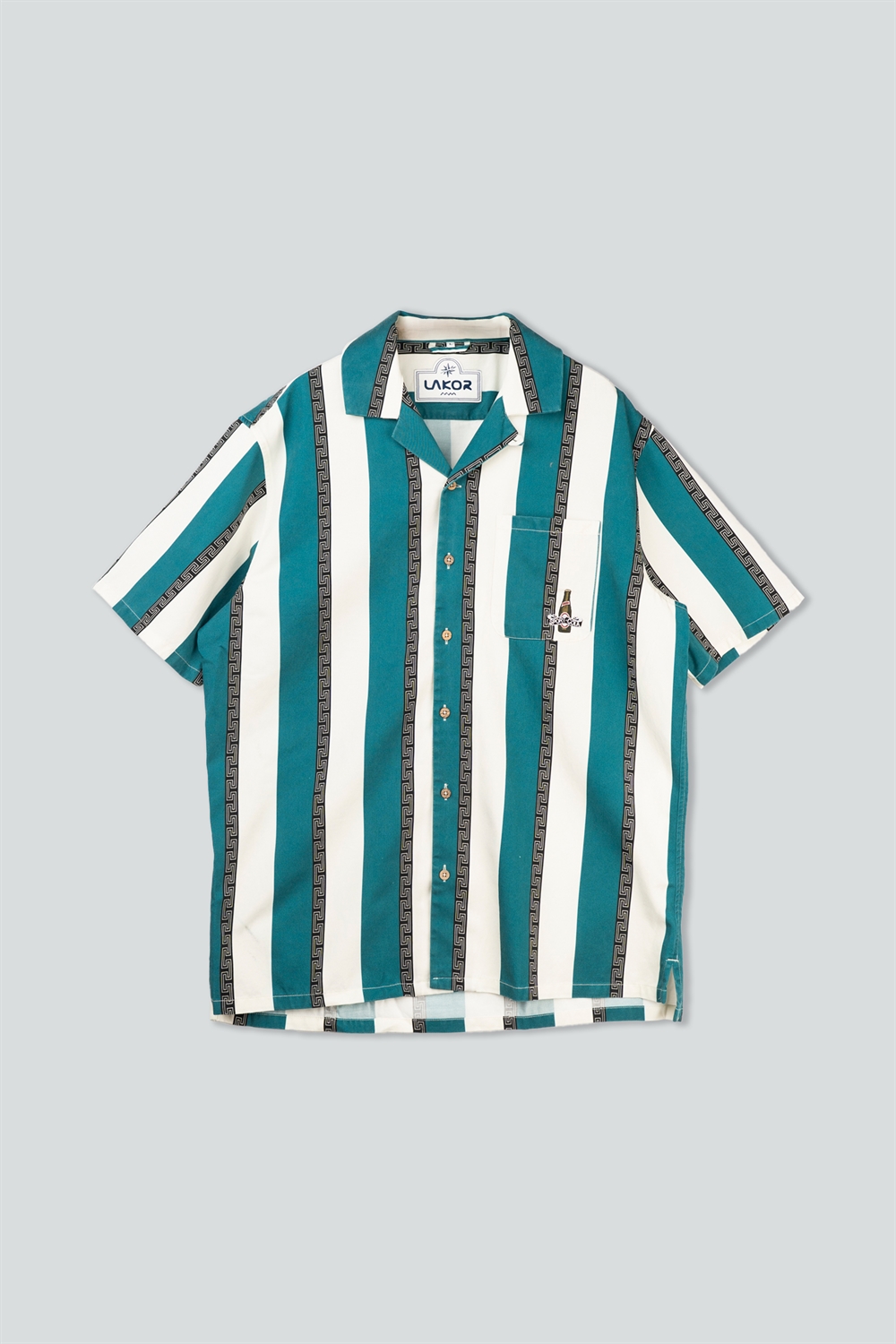 Lakor Sport-Cola Stripe Short Sleeve Shirt - Harbor Blue