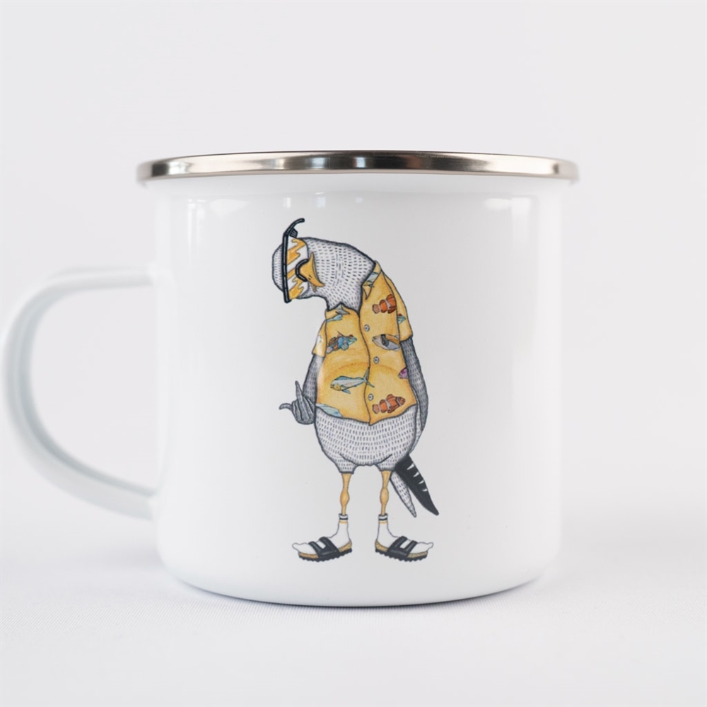 Lakor Flipping The Bird Enamel Mug