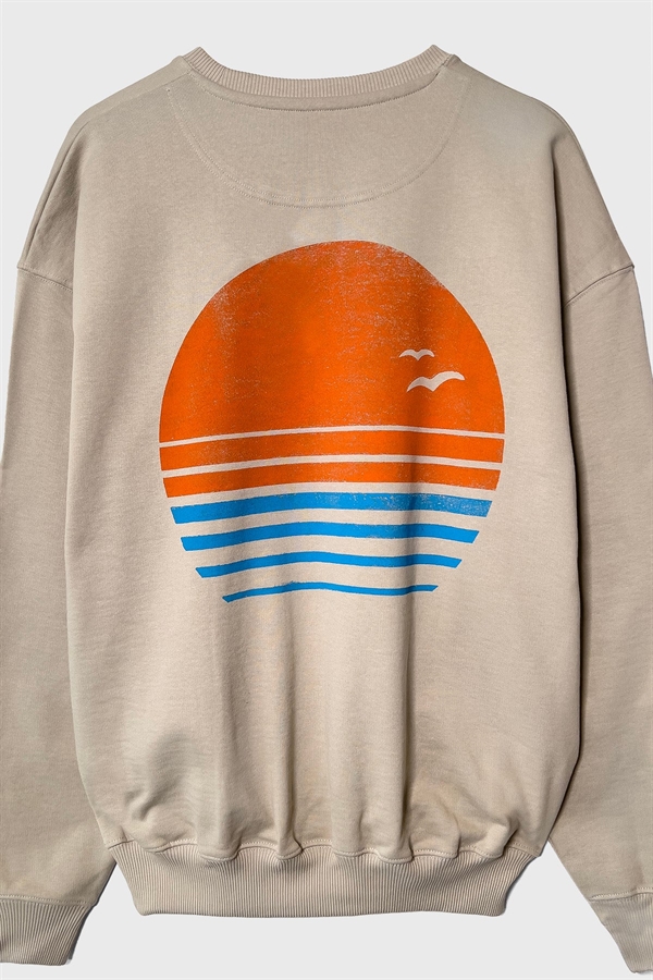 Hjemhavn - Oversized Sweat "Sunset" - Sand