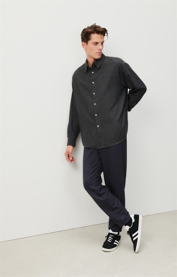 American Vintage Dakota Mens Shirt - Anthracite		