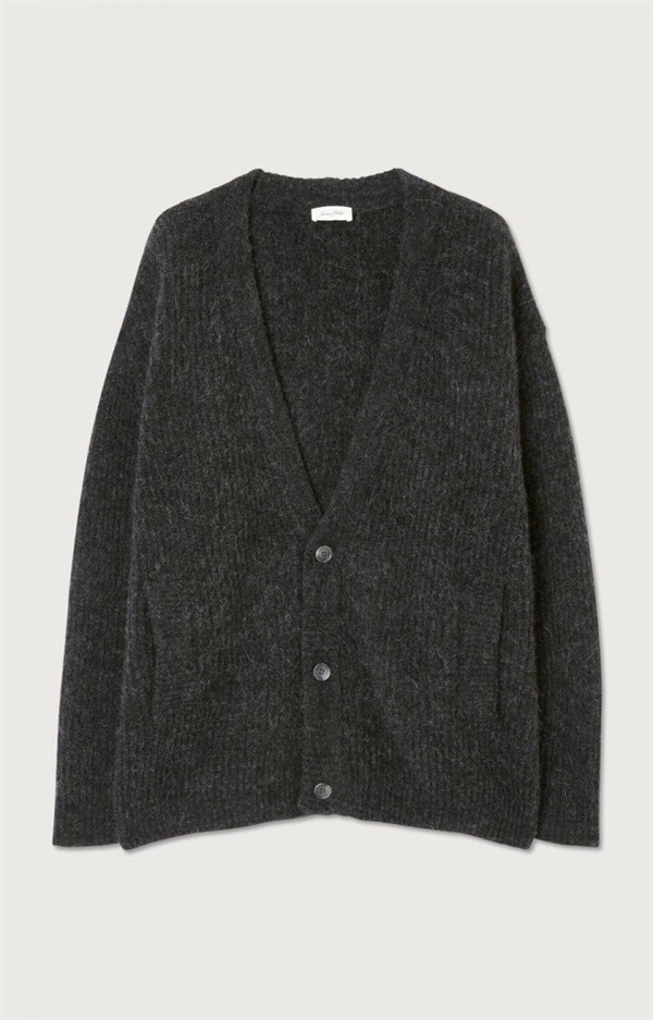 American Vintage Mens Voxbay Cardigan - Charcoal Melange