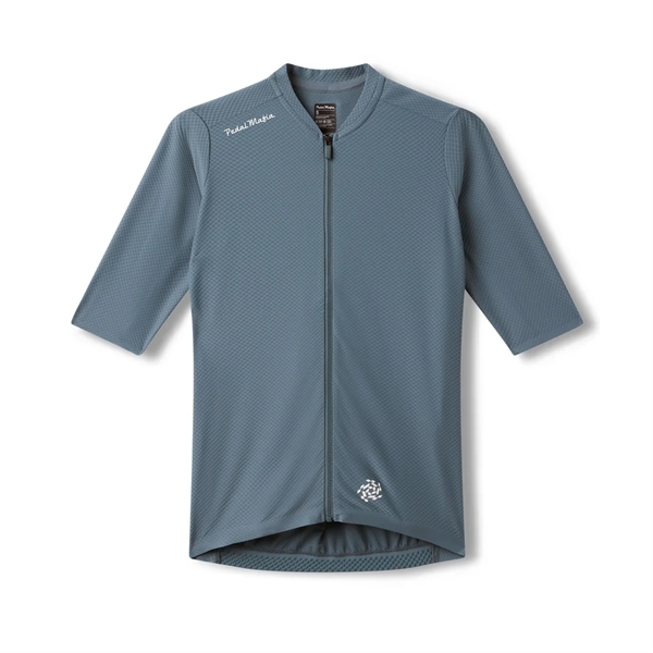Pedal Mafia Men's Pro Delta Short Sleeve Jersey - Dark Blue Steel