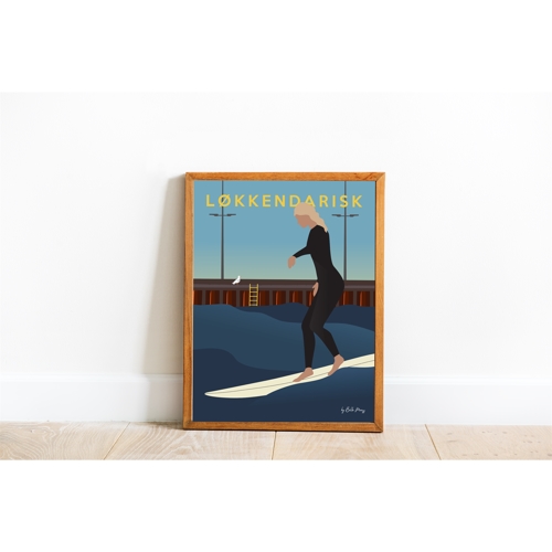 Bella Maass Longboard Girl Plakat - 50x70