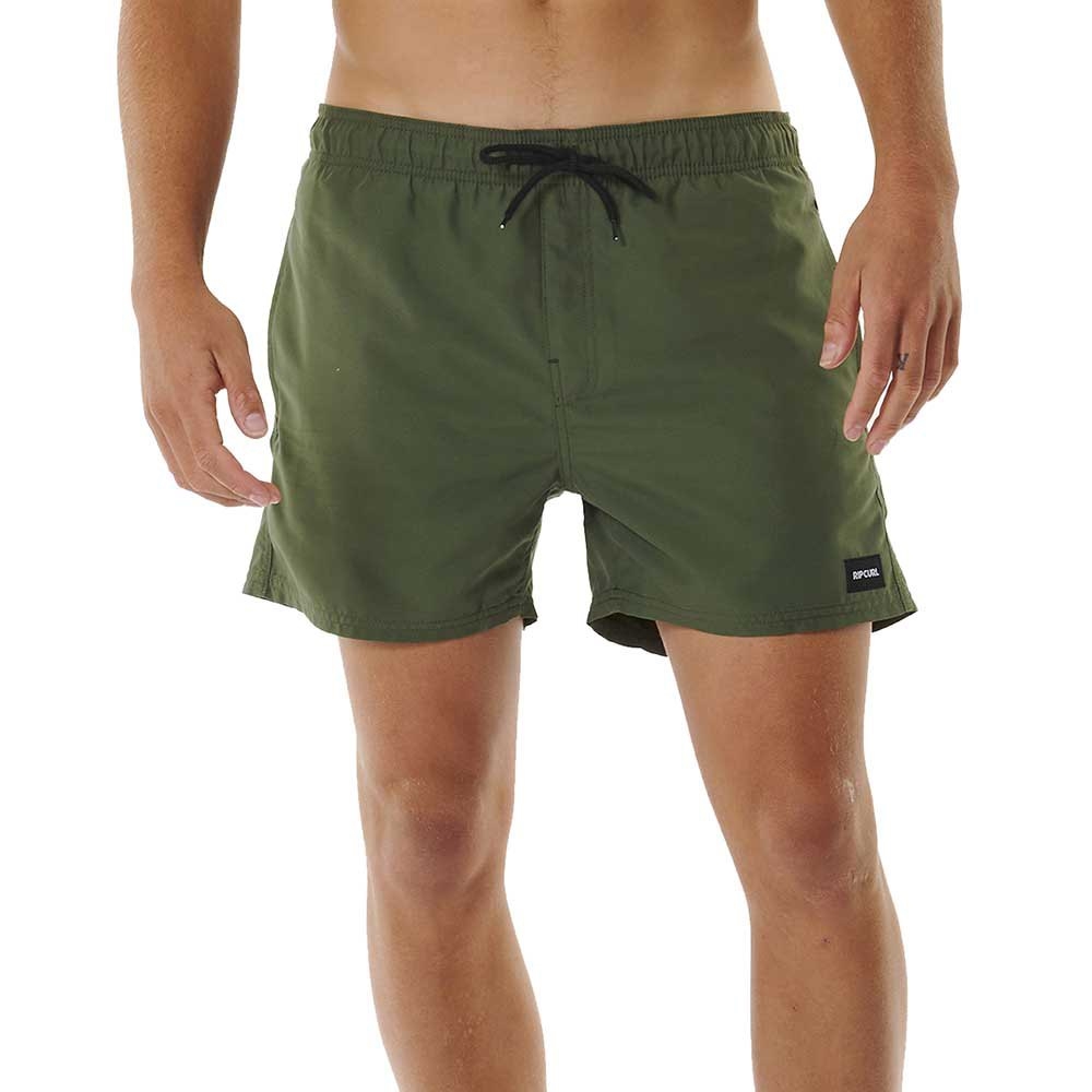 Rip Curl Offset Volly 15 in. Swim Shorts - Dark Olive