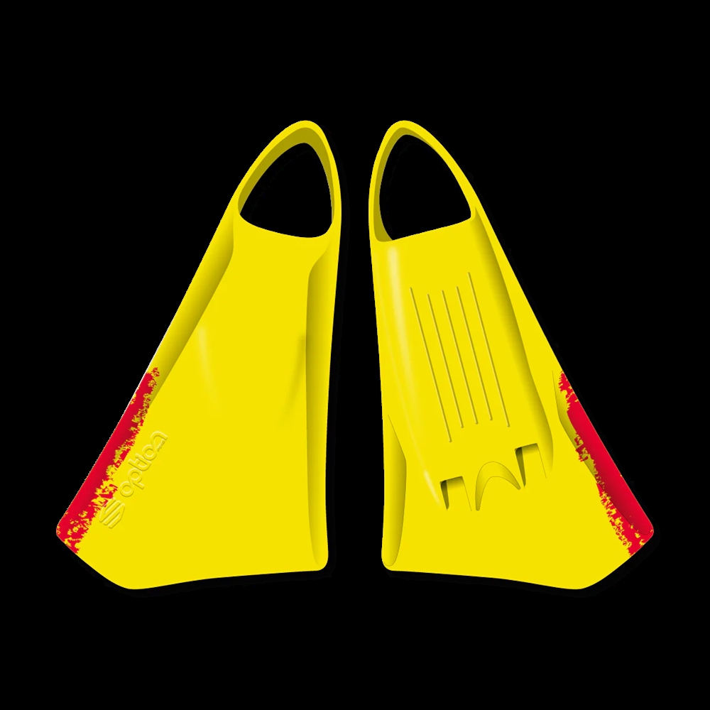 Option 2 Swim Fins - Yellow/Red