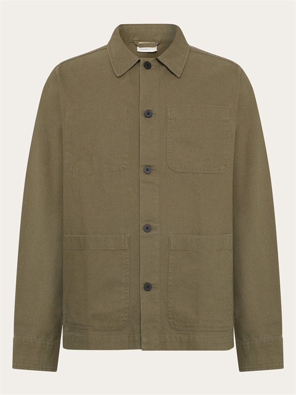 KnowledgeCotton Apparal Organic Cotton Canvas Overshirt GOTS - Burned