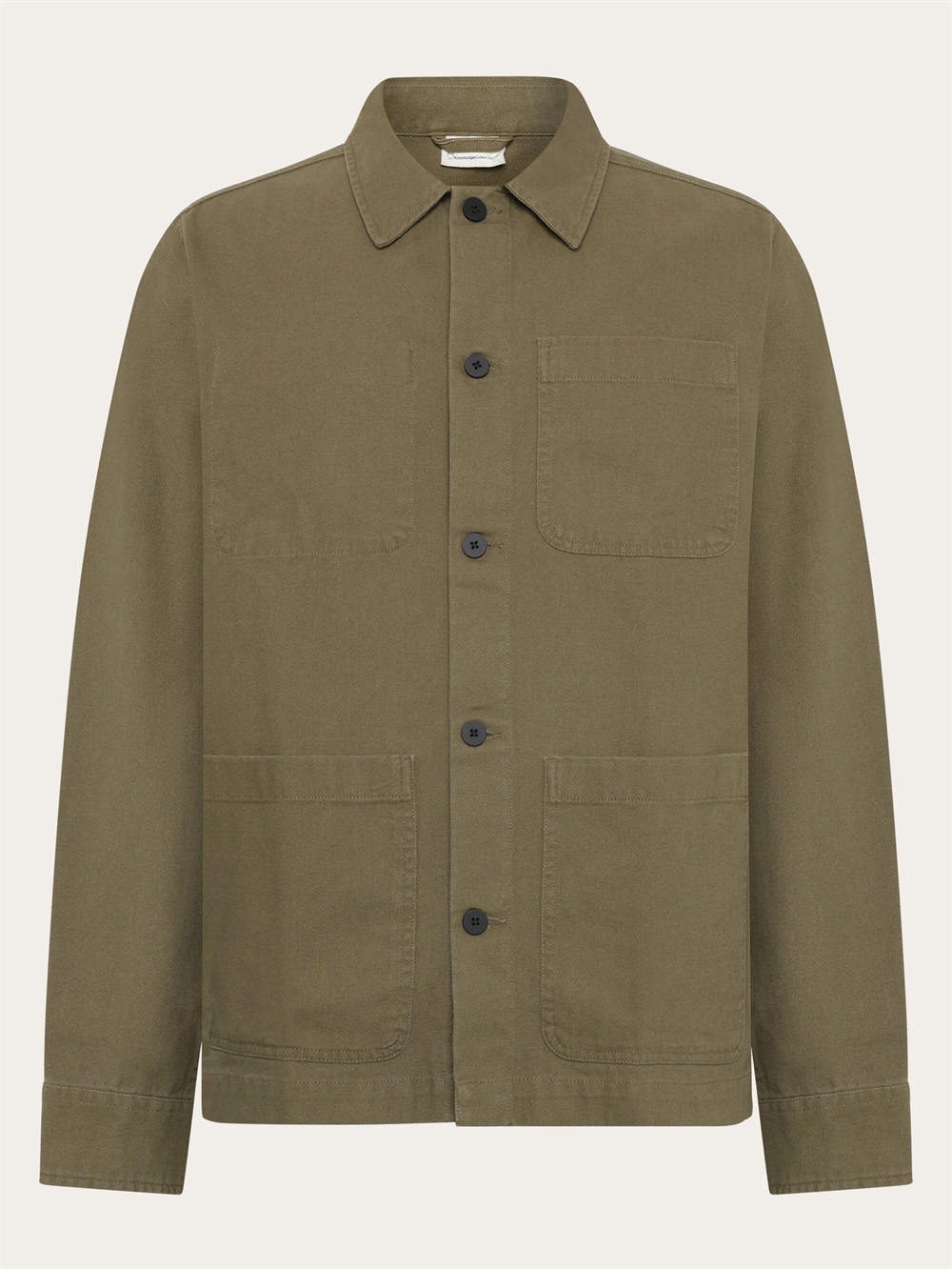 KnowledgeCotton Apparal Organic Cotton Canvas Overshirt GOTS - Burned
