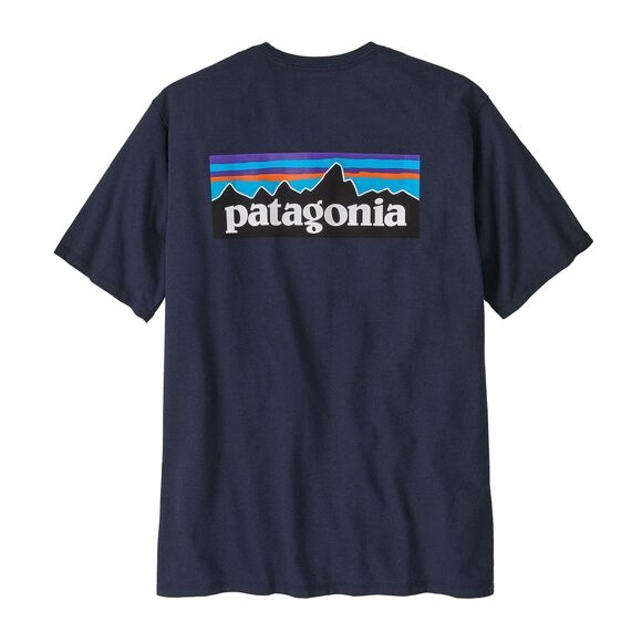 Patagonia Mens P-6 Logo Responsibili Tee - New Navy