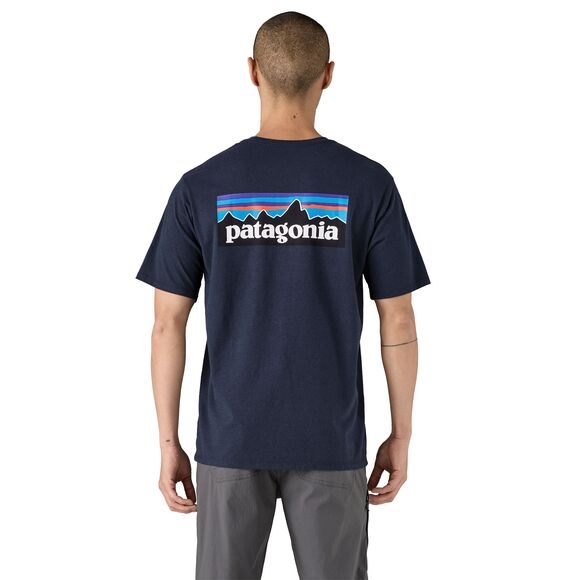 Patagonia Mens P-6 Logo Responsibili Tee - New Navy