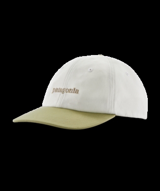 Patagonia Fitz Roy Icon Trad Cap - Text Logo: Birch White w/Gumtree Green