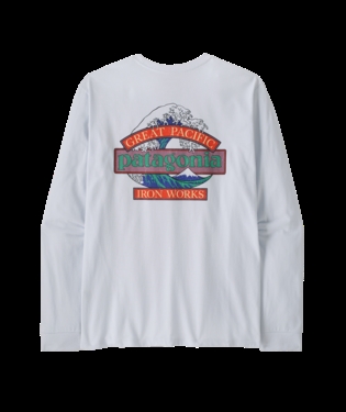 Patagonia Mens L/S Great Waves Responsibili-Tee - White