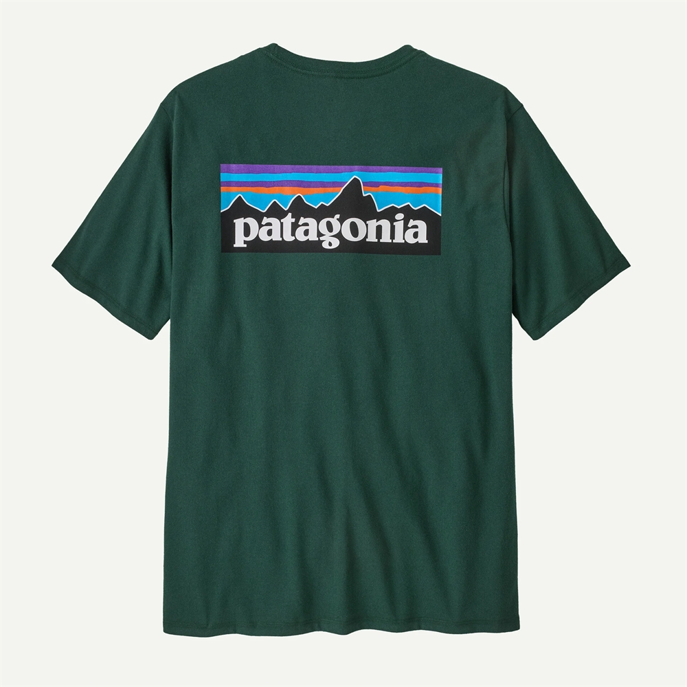 Patagonia Mens P-6 Logo Responsibili Tee - Cascade Green