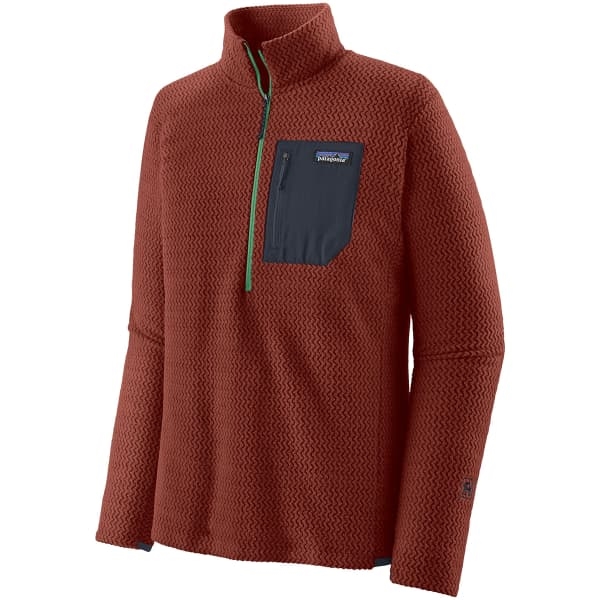 Patagonia Mens R1 Air Zip Neck - Mangrove Red