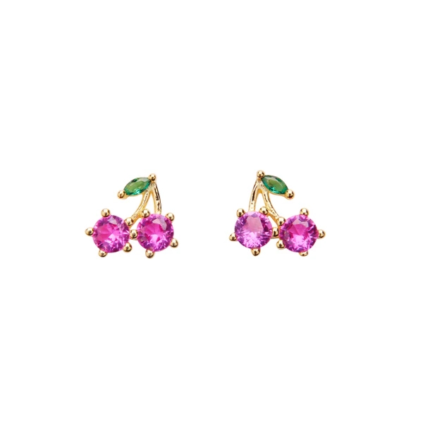 Pico Cherry Crystal Stud