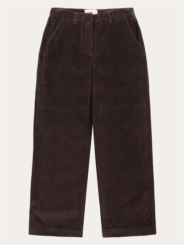 KnowledgeCotton Apparal Posey wide corduroy Pants - Chocolate Torte