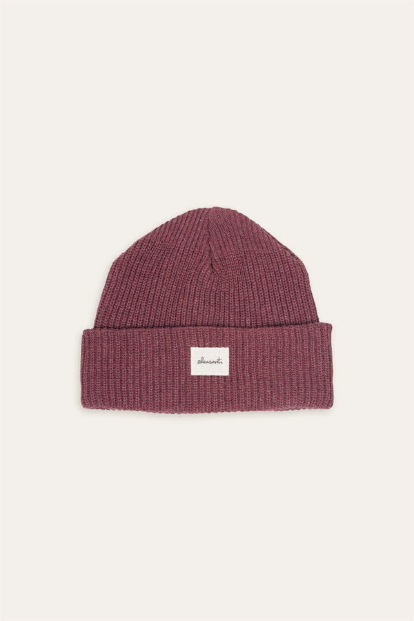 Pleasant Burgundy recycled wool beanie