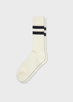 Klitmøller Collective Retro cotton sock GOTS	 - Cream/navy