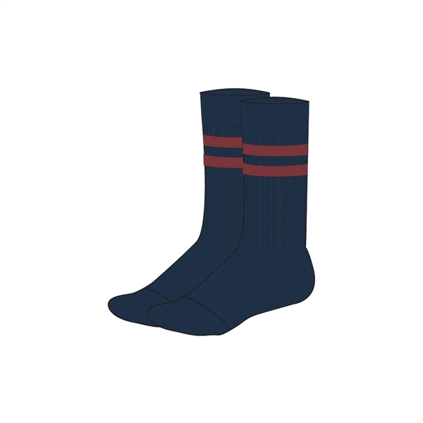 Klitmøller Collective Retro Cotton Sock - Navy/Clay Red