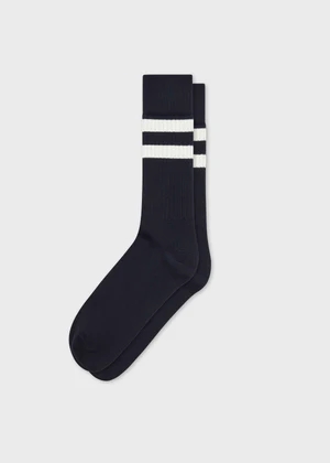 Klitmøller Collective Retro cotton sock GOTS - Navy/cream
