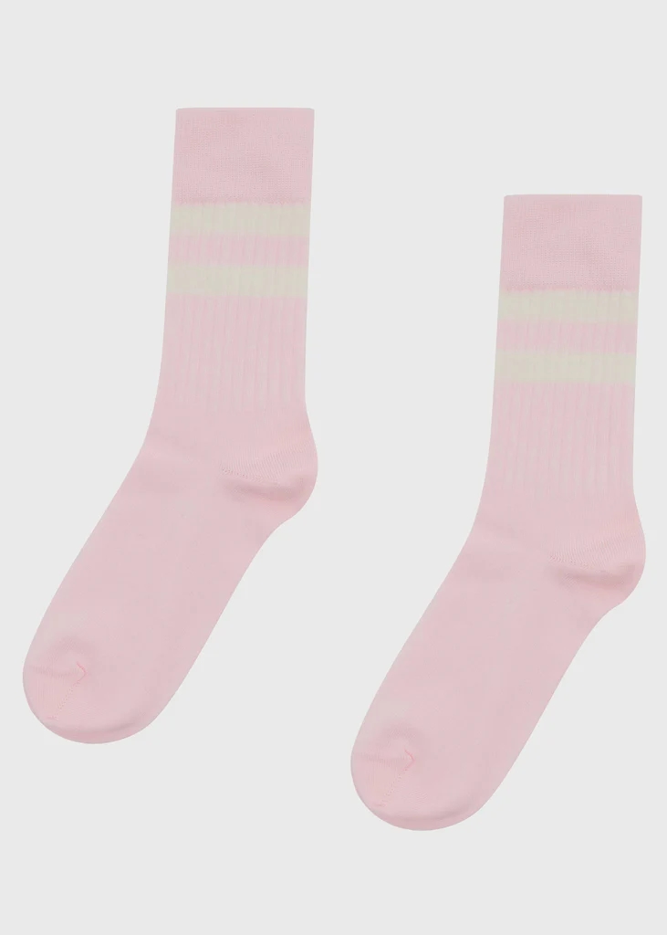 Klitmøller Collective Retro Cotton Sock - Rose/Cream