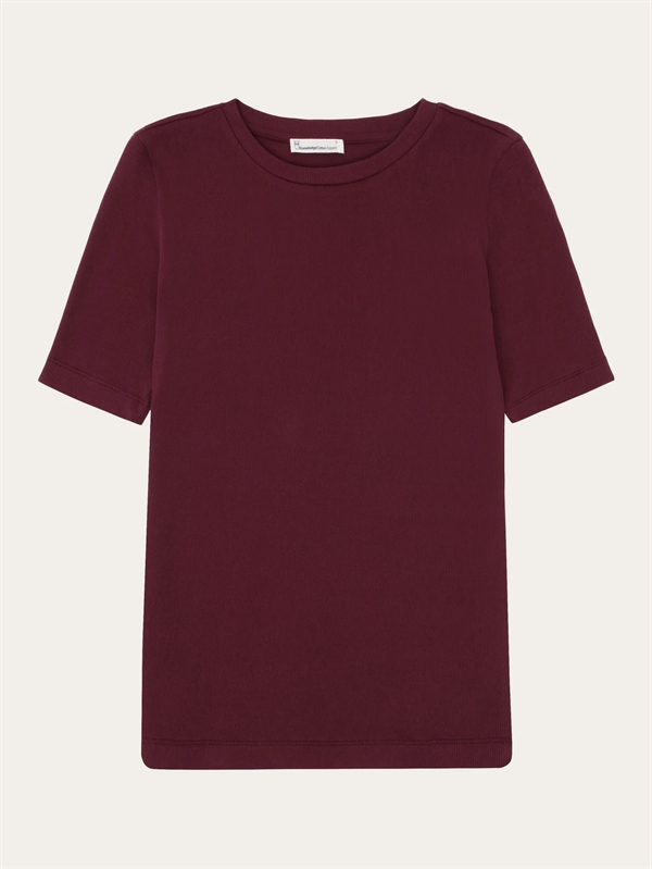 KnowledgeCotton Apparel - Organic Cotton Rib T-Shrit - Fig