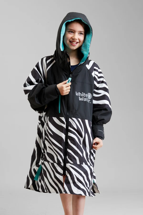 White Water Robes Kids Hard Shell Robes - Zebra Print