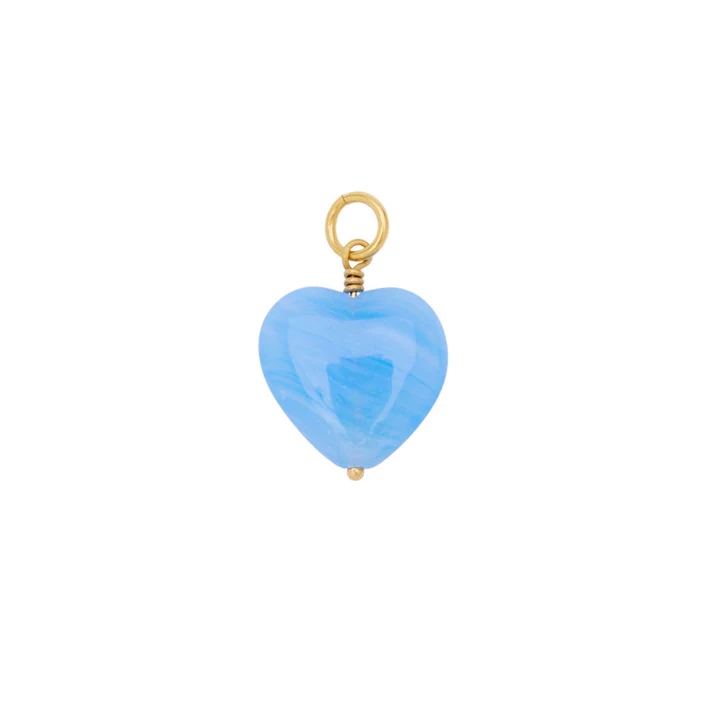 Pico French Grande Heart Pendant - Blue-FG