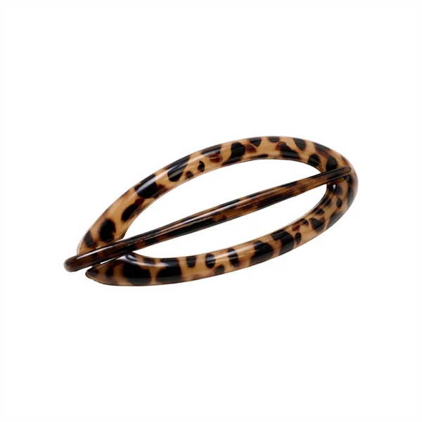 Pico Oval Hair Pin - White Leo