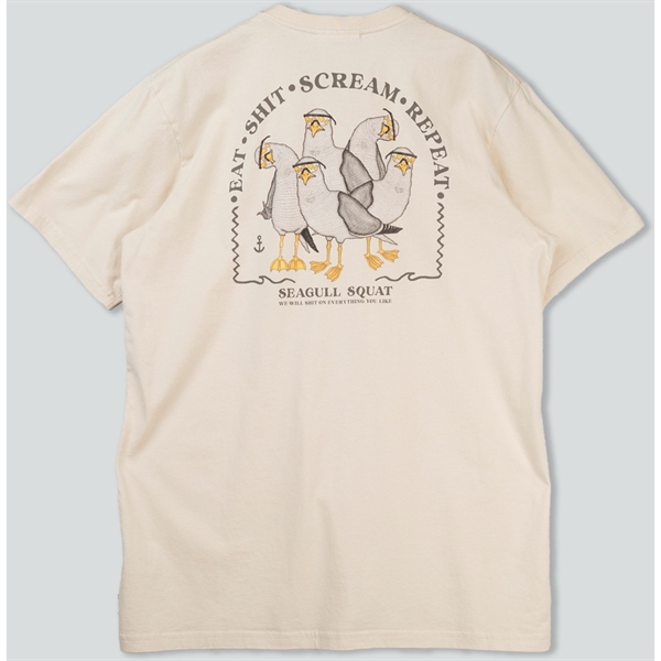 Lakor Seagull Squad Back T-shirt - Rainy Day