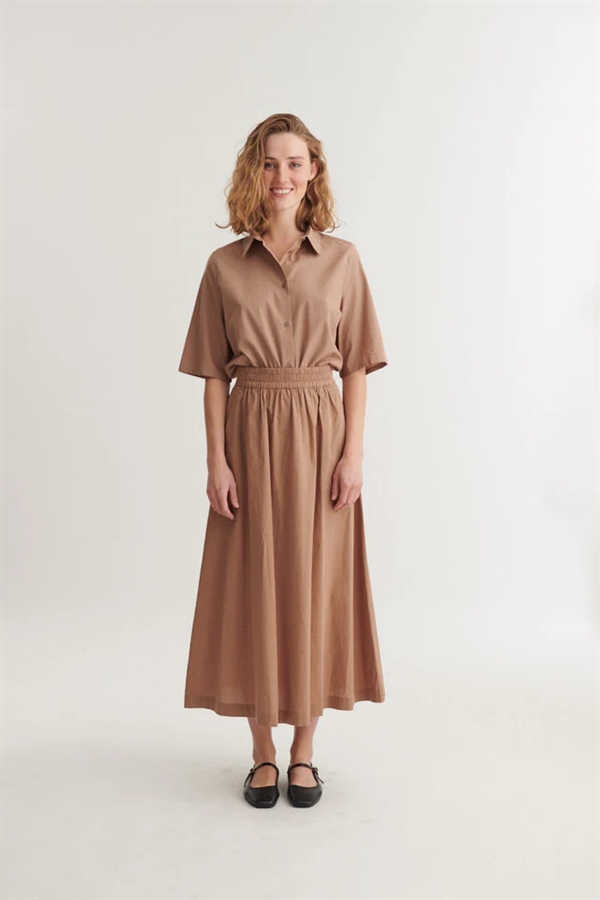 Basic Apparel Silje Long Skirt - Portobella