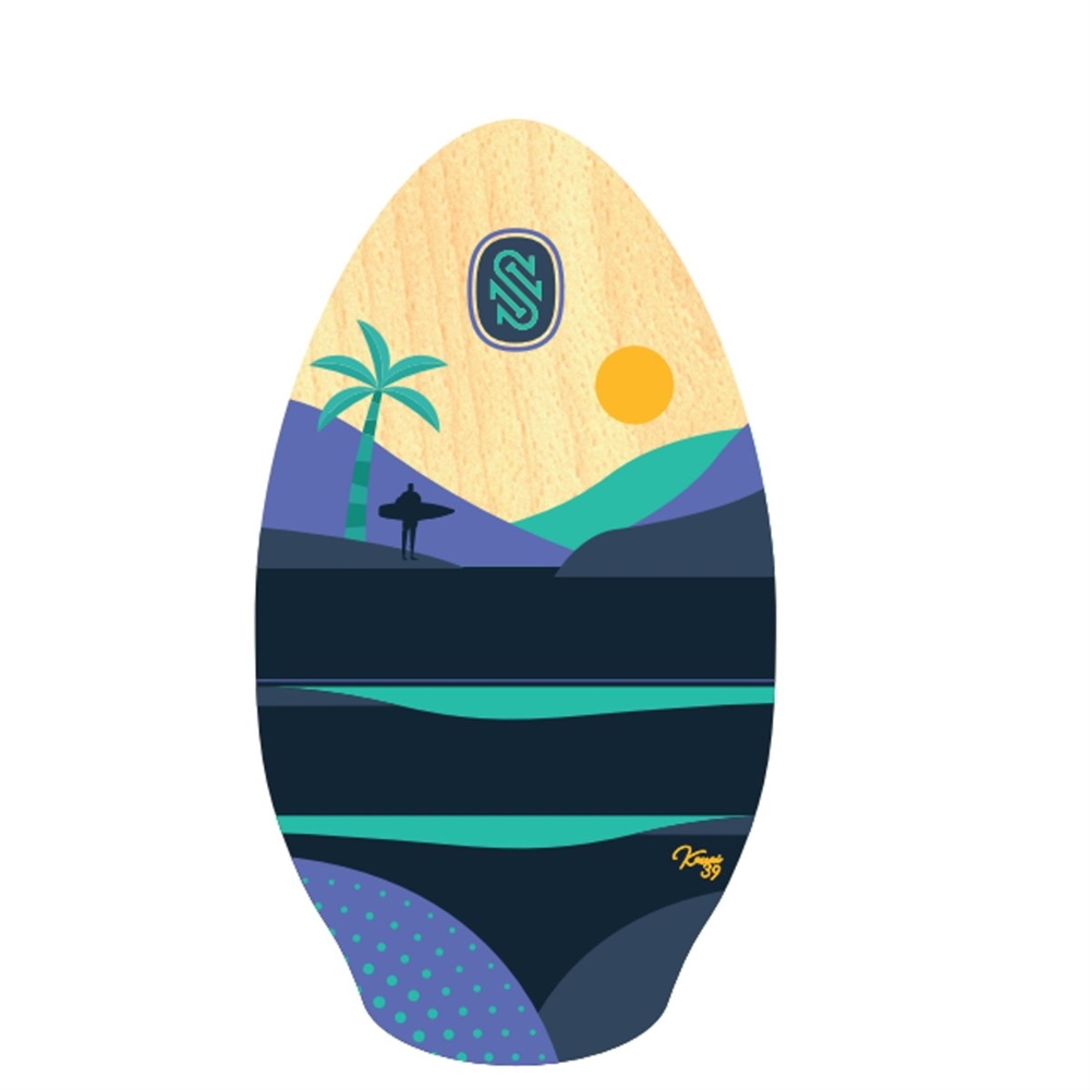 Skimboard SkimOne Wood 39 - Kauai Teal/Purple