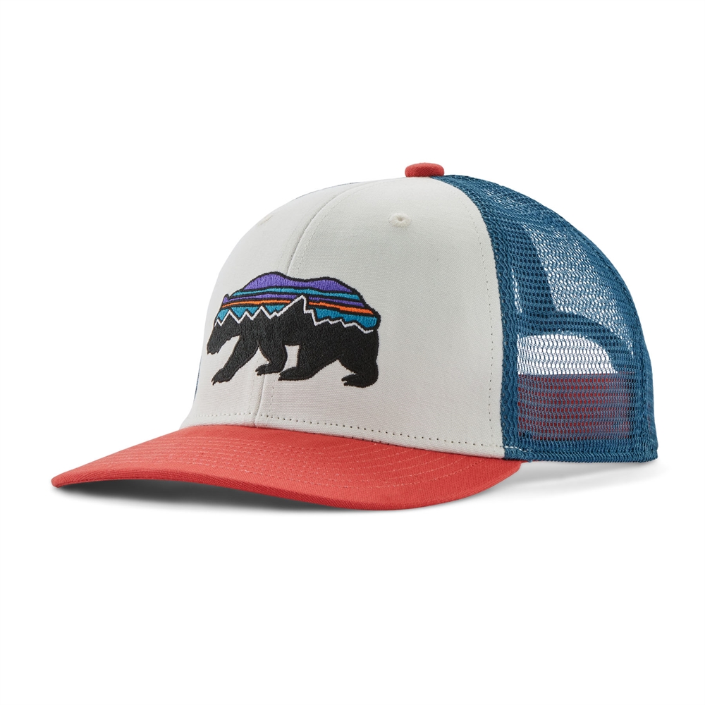 Patagonia Kids Trucker Hat -Fitz Roy Bear: Birch White