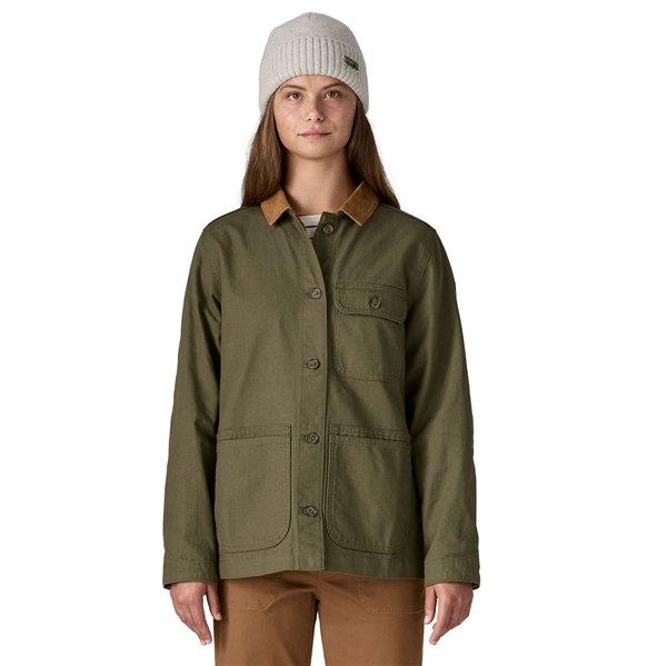 Patagonia Womens Point Reyes Canvas Coat - Basin Green