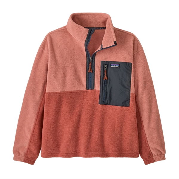 Patagonia Kids Microdini 1/2 Zip P/O - Potters Red