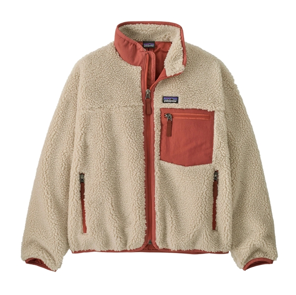 Patagonia Kids Retro-X Pile Jacket - Natural W/Potters Red