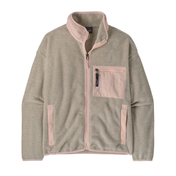 Paganonia Womens Synchilla Jacket - Oatmeal Heather w/Pink Fuzz 
