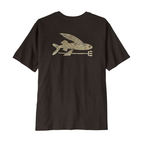 Patagonia Mens Flying Fish Responsibili-Tee - Den Brown: Coastal Edge