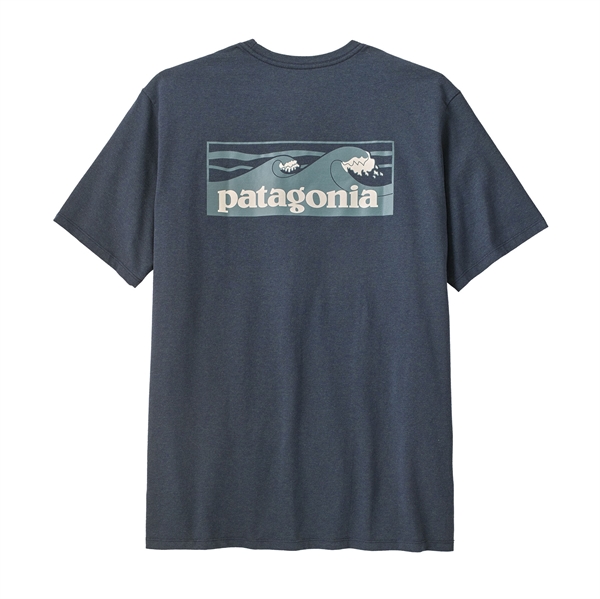 Patagonia Mens Boardshort Logo Pocket Responsibili Tee - Summit Blue