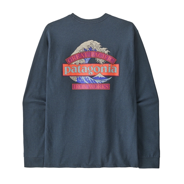 Patagonia Mens L/S Great Waves Responsibili-Tee - Summit Blue