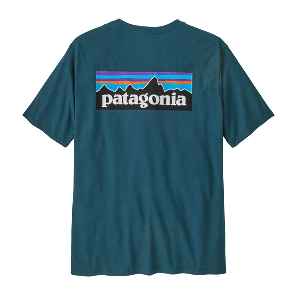 Patagonia Mens P-6 Logo Responsibili Tee - Glacial Blue
