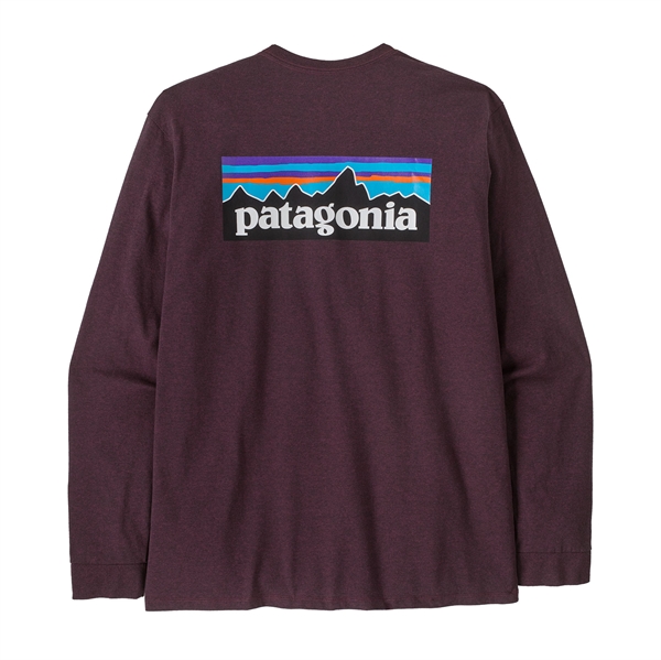 Patagonia Mens L/S P-6 Logo Responsibili-Tee - Berry FIg