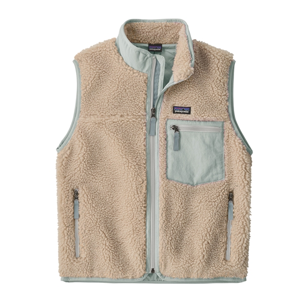 Patagonia Kids Retro-X Vest - Natural w/Virtually Blue