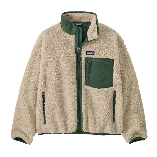 Patagonia Kids Retro-X Jacket - Dark Natural w/Canopy Green