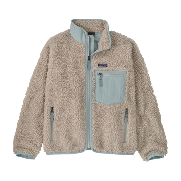 Patagonia Kids Retro-X Jacket - Natural w/Virtually Blue