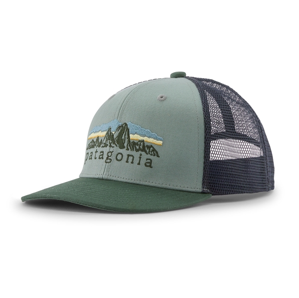Patagonia Kids Trucker Hat - Fitz Roy Foothills: Cover Green